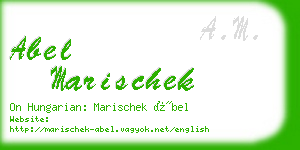 abel marischek business card